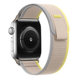 Pulsera Trail 100% Compatible Con El Apple Watch Ultra De 49 Mm, Color Amarillo/beige, Ancho 49 Mm