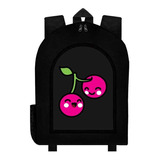 Mochila Negra Kawaii A264