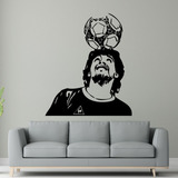 Vinilo Decorativo Futbol Diego Pelota Modelo 1  60x50cm