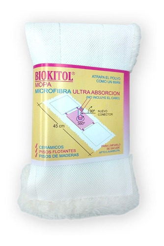Mopa Elástica Biokitol Atrapa Polvo Limpieza En Seco Sibaco