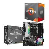 Kit Amd Ryzen R5 5600g + Asrock B450m Steel Legend Novo N/f