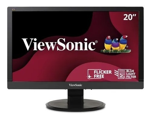 MONITOR LED VIEWSONIC 20  VA2055SM FULL HD VGA DVI 60HZ  NEGRO