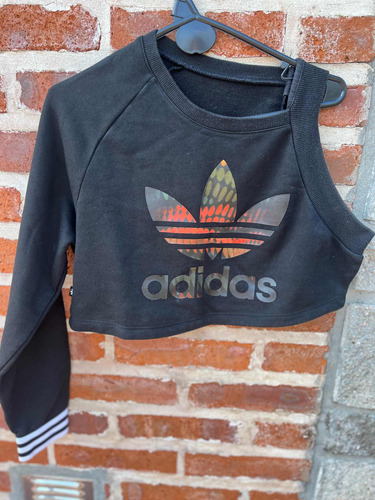 Buzo Negro Con Logo Marca adidas