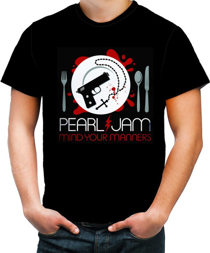 Camiseta Camisa Pearl Jam Eddie Vedder Banda De Rock 03