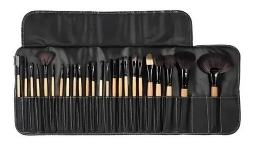 Set De 32 Brochas Para Maquillaje Profesional Con Estuche 