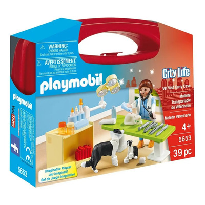 Figura Armable Playmobil City Life Maletín Veterinaria 39 Pc 39 | Envío gratis