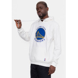 Moletom Nba Feltro Logo Golden State Warriors Off White