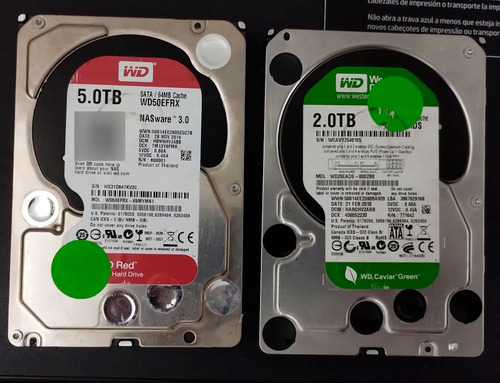 Lote 2 Discos Rígidos Rotos 5 Tb Red Wd Western Digital