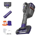 Black + Decker - Aspiradora De Mano Sin Cable, Advancedclea. Color Gris/morado 110v