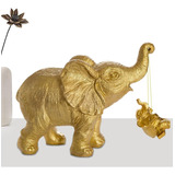 Decoração De Elefante De Ouro | Mamãe E Bebê Elefante