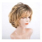 6 Inch Short Blonde Wavy Synthetic Wig