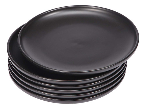 Bonnoces Plato Llano De Porcelana Negra Mate, 10 Pulgadas, G