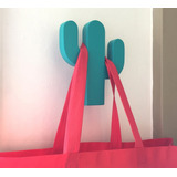 Mono Perchero De Pared, Infantil, Laqueado, Forma Cactus