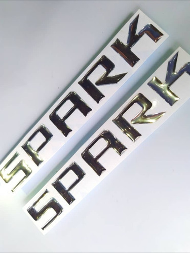 Emblemas Chevrolet Spark En Cromado, Alto Relieve 3d. Foto 5