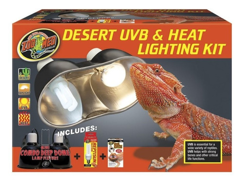 Kit Lampara Para Reptiles Foco Uvb Y Calor Incluye Focos