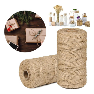 Cordon Hilo Yute Natural Decorar/manualidades, 2 Unidades, 3