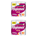 Papel Higiénico Dh Higienol Plus 30mts 18 Rollos (x2)