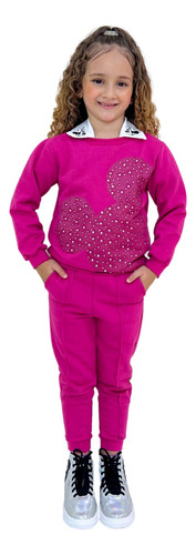 Conjunto Moletom Infantil Menina Ribana Blogueirinha Diva