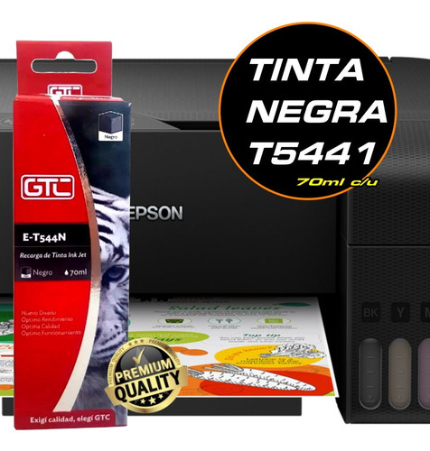 Tinta Negra Sistema Continuo Epson T5441 L1110 L3110 L3150 