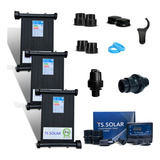 Kit Aquecedor Solar Piscina 14 Placas 3mt+ Contr Tholz+valvs