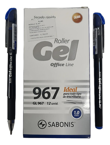 Boligrafo De Gel Sabonis Gl967 Punta Roller Grip Caja 12pcs