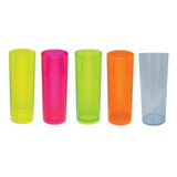 Kit 60 Copos Personalizados Long Drink 330ml Neon