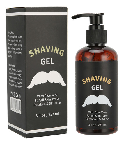 Gel De Afeitar Para Barba Para Hombre, Suaviza Y Humecta