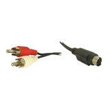 Cable Video Mini Din 4p A 2 Rca Rojo Blanco 1.80mts X 10 U