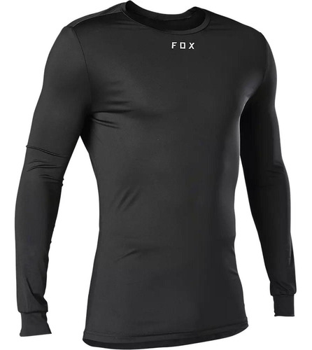 Primera Capa Lycra Fox Tecbase Manga Larga, Negro