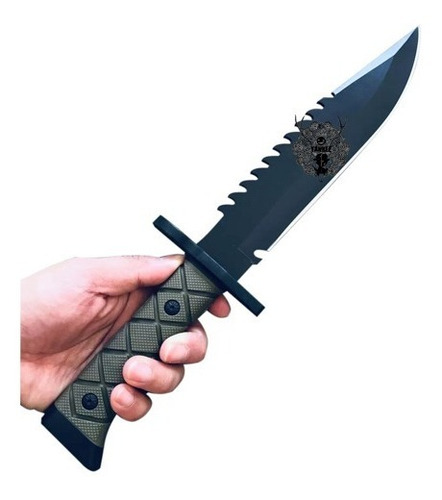 Faca Militar 34cm Bowie Buschraft Taue Sobrevivencia Ykd10