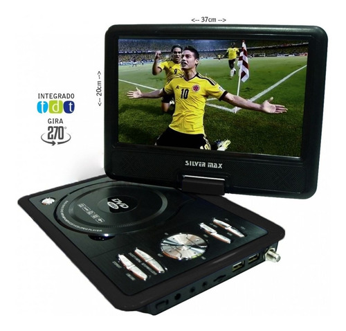 Televisor Con Tdt Dvd Portátil 9 Pulgadas Usb Fm Juegos + Ob