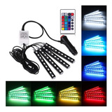 Tiras Luz Led Rgb Para Interior De Auto Tunning Con Control 