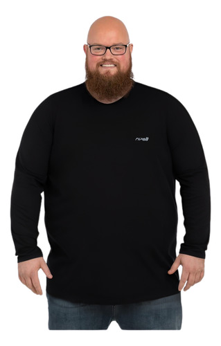 Kit 3 Camiseta Plus Size Manga Longa Uv Extra Grande Termic