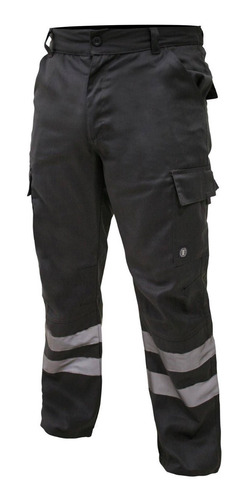 Pantalón Cargo Gabardina Con Cinta Reflectante Hombre