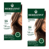 Tinte Permanente Herbatint 5n Castaño Claro - Pack 2 Piezas