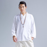 Top De Lino Para Hombre, Taichí, Kung-fu, Jersey Blanco