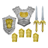 Kit Espadas E Escudo Brinquedo Cavaleiro Medieval Toy Master