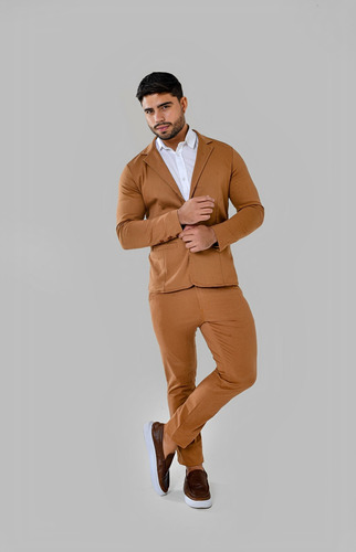 Kit Blazer Masculino Slim + Camisa + Calça Slim