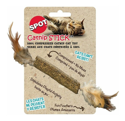 Spot Catnip Stick Con Plumas Para Gatos