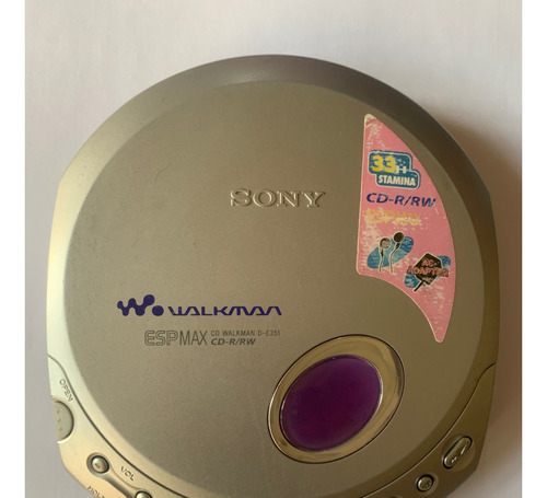 Antiguo Discman Sony Walkman D-351 Cd Normal Original 
