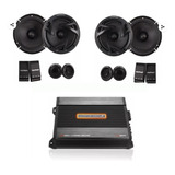 Paquete 4 Set De Medios Power Acoustik +amplificador 4canale