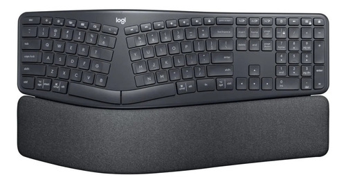 Teclado Bluetooth Logitech Ergo Series Ergo K860 Qwerty Inglés Us Color Negro