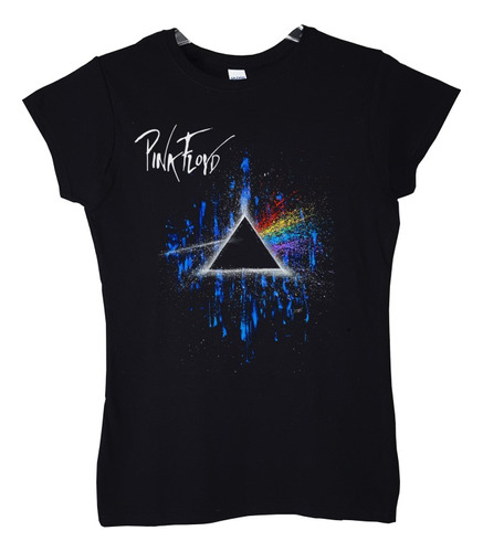 Polera Mujer Pink Floyd Art Paint Prisma Rock Abominatron