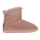 Bota  Bamers Blast Strap Cuero Niño Rosado