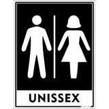 Placa Banheiro Unissex Masculino E Feminino 15x20cm Alumínio