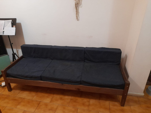 Sillón De Pino De Tres Cuerpos. Almohadones Antidesgarros