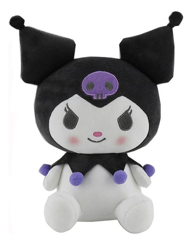 Peluche Sanrio Kuromi 25 Cms Vestido Morado Color Blanco