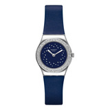 Reloj Swatch Elegantina Yss333 Color De La Correa Azul Color Del Bisel Gris Color Del Fondo Gris