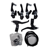 Juego De Frenos Bici V-brake Kit Plastico + Manijas Del+tras