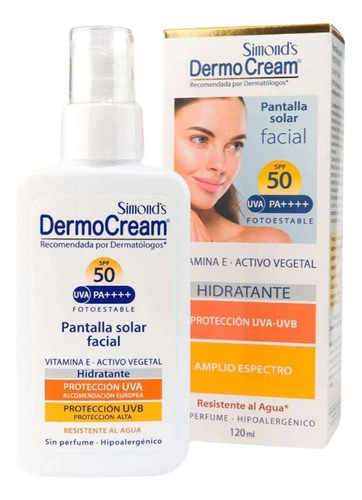 Pantalla Solar Facial Hidratante Dermocream Fps 50 